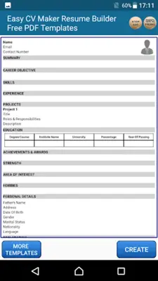 CV Maker Resume PDF Editor android App screenshot 15