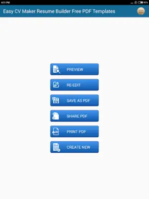 CV Maker Resume PDF Editor android App screenshot 5
